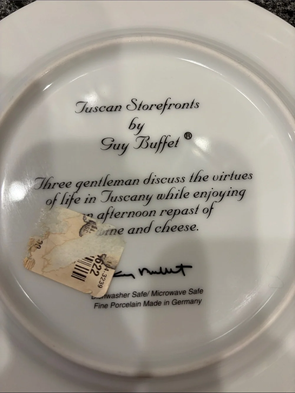 Guy buffet Tuscan Storefront 8 inch dishes